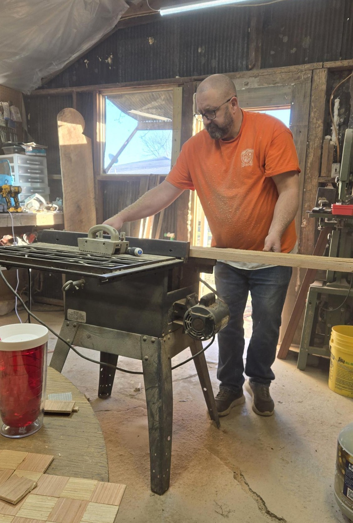 Jeff in the workshop
