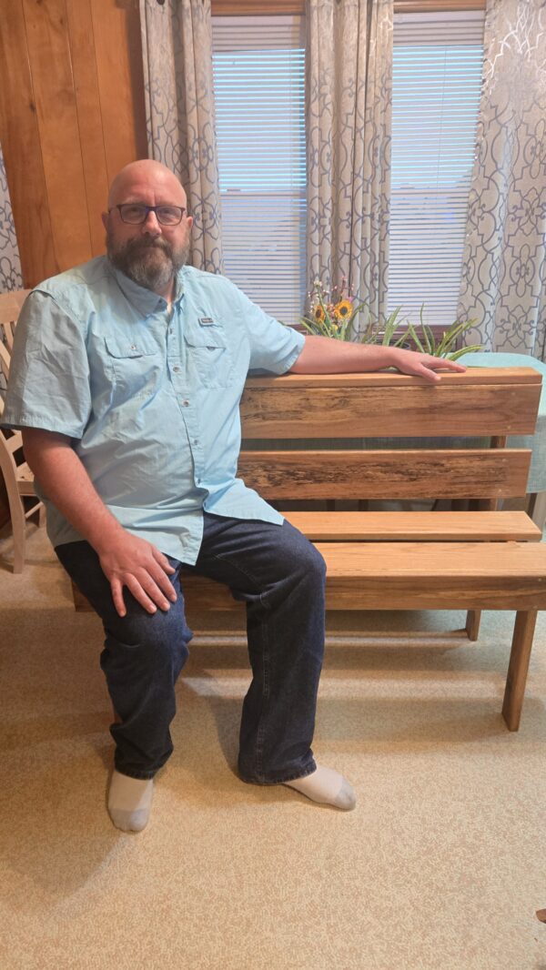 Outdoor Red Oak Bench